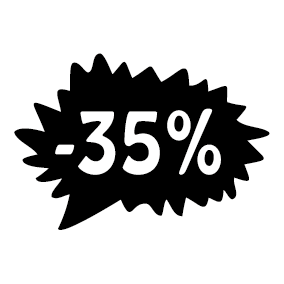 Étiquette soldes promotion -35%